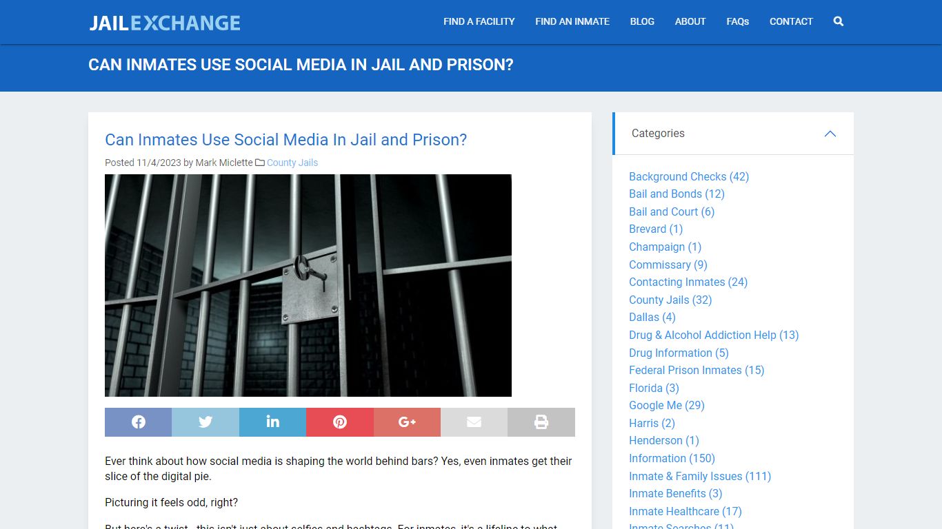 Can Inmates Use Social Media In Jail and Prison?