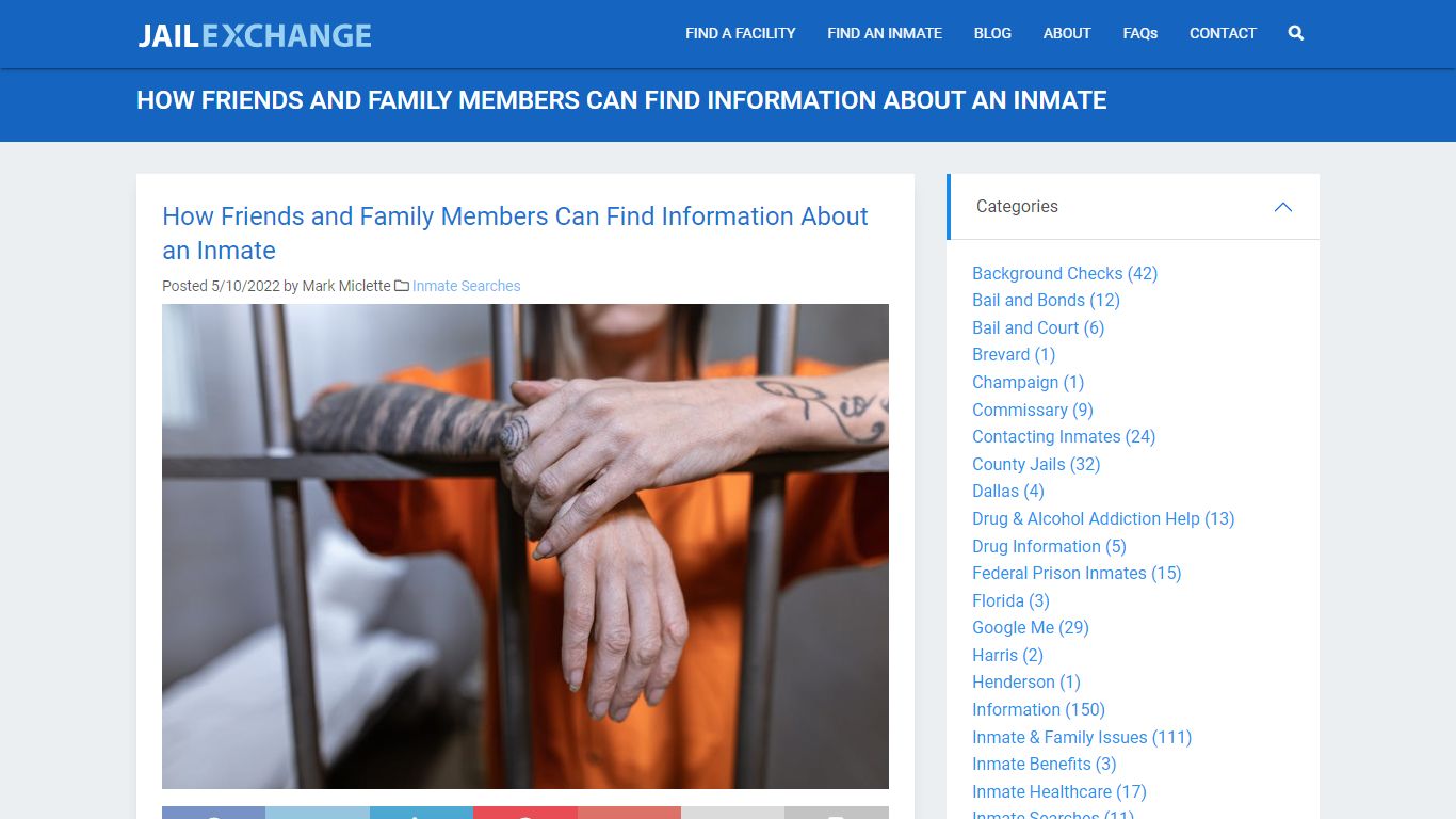 How Friends and Family Members Can Find Information About an Inmate